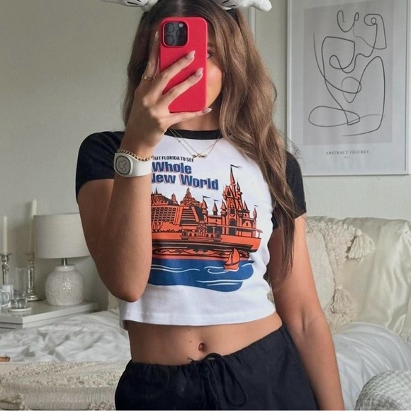 Disney World Crop Baby Tee - Picture 2 of 4